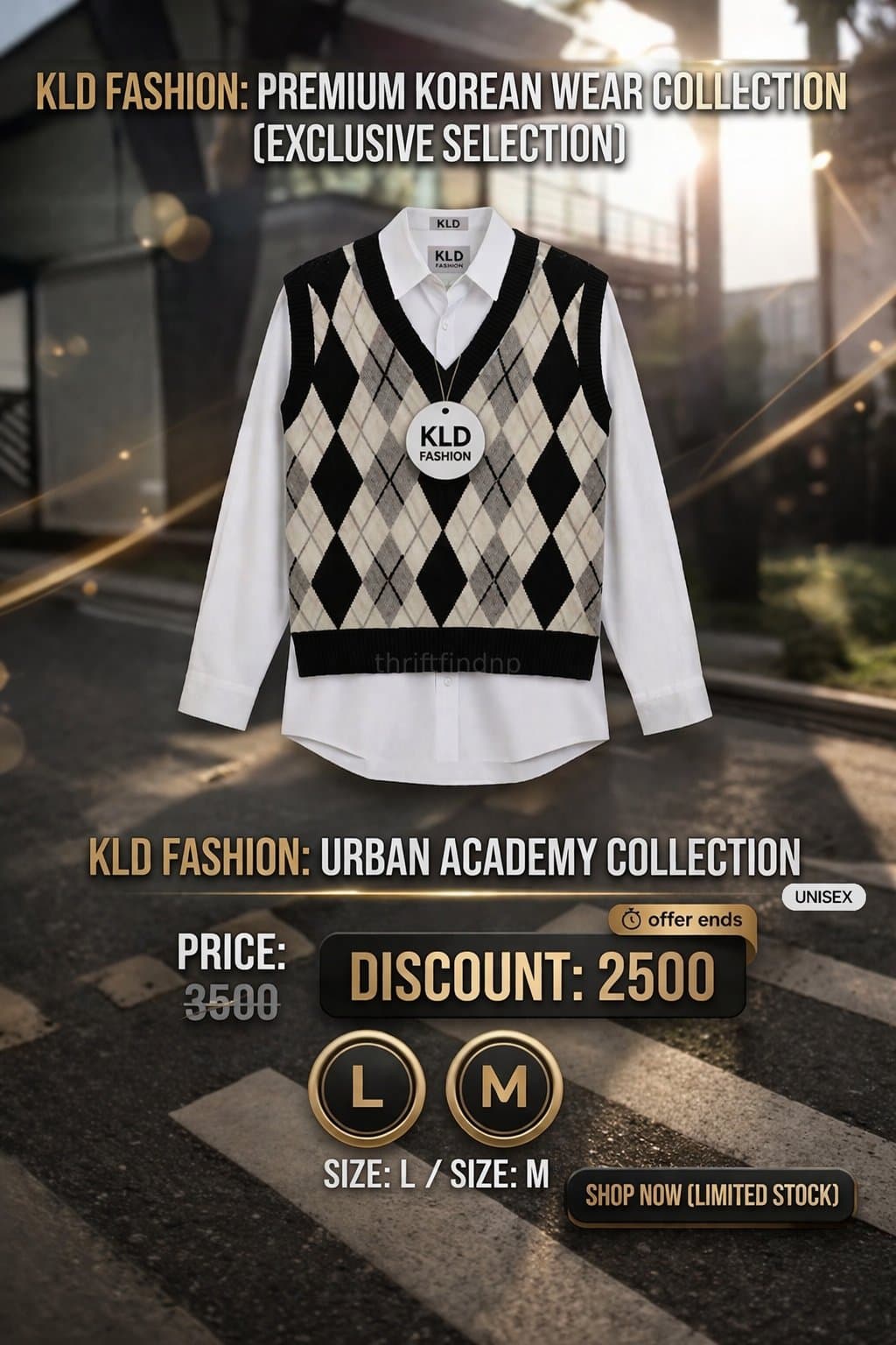 Korean sweater plus shirt and baggi jeans
