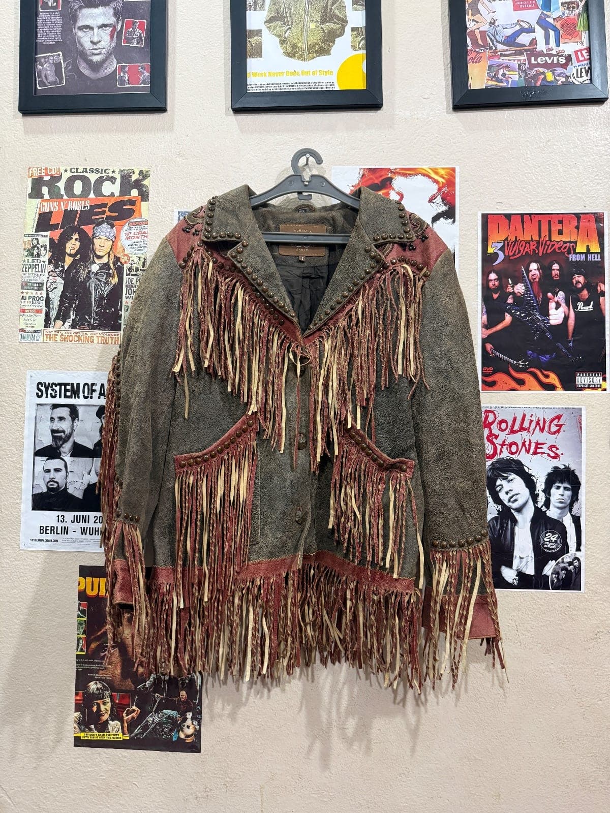 ๐๏ธ Vintage Western Fringe Jacket ๐๏ธโค๏ธโ๐ฅ Chest- 42 Length- 24 Price:8k + Ship - Image 1